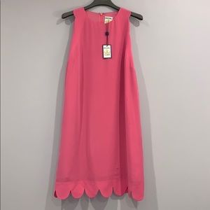 Silk Scallop Edge Dress